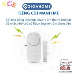 Bộ 2 Chuông Chống Trộm GIGAHOME - Thiết Kế Thông Minh, Âm Thanh Cảnh Báo Lớn 90dB, Dễ Dàng Lắp Đặt Cho Cửa và Cửa Sổ
