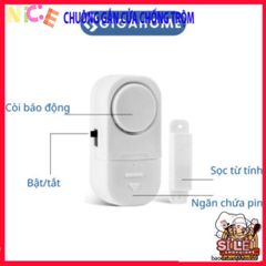 Bộ 2 Chuông Chống Trộm GIGAHOME - Thiết Kế Thông Minh, Âm Thanh Cảnh Báo Lớn 90dB, Dễ Dàng Lắp Đặt Cho Cửa và Cửa Sổ