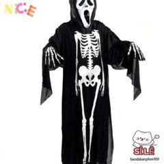 Áo Hóa Trang Thần Chết Halloween Kèm Mặt Nạ - Trang Phục Xương Đầu Lâu Độc Đáo Cho Tiệc Hóa Trang và Sự Kiện