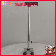 Gậy Batoong 4 Chân INOX Tập Đi Điều Chỉnh Chiều Cao - Giúp Người Cao Tuổi Di Chuyển An Toàn và Dễ Dàng