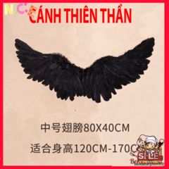 Bộ Cánh Thiên Thần Lông Vũ Trắng - Phụ Kiện Gothic Độc Đáo Cho Lễ Hội Halloween và Các Dịp Đặc Biệt