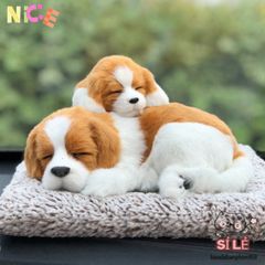 Cún Đôi Chứa Than Hoạt Tính - Bông Gấu Trang Trí Khử Mùi Dễ Thương Cho Ô Tô và Nhà Cửa, Phụ Kiện Tiện Ích Hàng Ngày