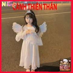 Bộ Cánh Thiên Thần Lông Vũ Ngộ Nghĩnh - Trang Phục Hóa Trang Halloween, Trung Thu và Tết Nguyên Đán Cho Bé