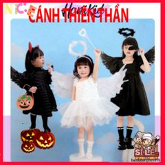 Bộ Cánh Thiên Thần Lông Vũ Ngộ Nghĩnh - Trang Phục Hóa Trang Halloween, Trung Thu và Tết Nguyên Đán Cho Bé