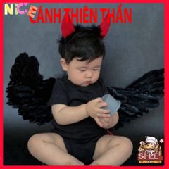 Bộ Cánh Thiên Thần Lông Vũ Ngộ Nghĩnh - Trang Phục Hóa Trang Halloween, Trung Thu và Tết Nguyên Đán Cho Bé