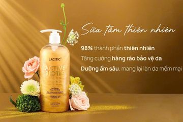 Sữa Tắm Lacitic Active Biotic Vàng 1 Lít Hữu Cơ - Cấp Ẩm, Làm Sạch, Dưỡng Da Mềm Mại, Hương Nhẹ Nhàng, Dành Cho Cả Nam Nữ