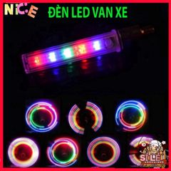 Đèn LED Trang Trí Lốp Xe 5 Bóng 7 Màu Nhấp Nháy - Phụ Kiện Xe Máy, Xe Đạp Tự Phát Ánh Sáng Khi Di Chuyển