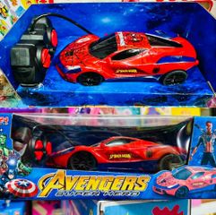 Đồ Chơi Xe Ô Tô Điều Khiển Từ Xa Đèn LED - Siêu Anh Hùng Spider Man Avengers - Quà Tặng Tuyệt Vời Cho Trẻ Em