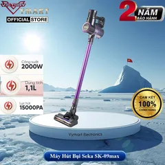 Máy Hút Bụi Cầm Tay SEKA SK-09MAX PLUS - Hút Bụi, Lau Sàn, Tự Động Làm Sạch Con Lăn, Bộ Lọc HEPA, Tiện Ích Dễ Sử Dụng