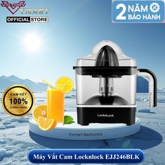 Máy Vắt Cam LocknLock EJJ246BLK 0.9L - Máy Ép Trái Cây Thiết Kế Hiện Đại, Bảo Hành 2 Năm, Công Suất 40W, Màu Đen