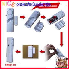 Thiết Bị Báo Động Từ Tính An Toàn 90dB - Chuông Cửa & Cửa Sổ Bảo Vệ Gia Đình, Âm Thanh Cảnh Báo Lớn, Dễ Dàng Lắp Đặt