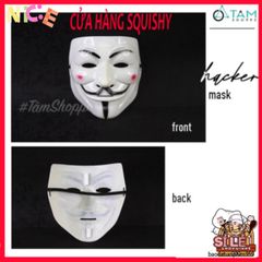 Mặt Nạ Hacker Nhựa Nhiều Màu Sắc Halloween - Phong Cách Vendetta Độc Đáo Dành Cho Bé và Người Lớn
