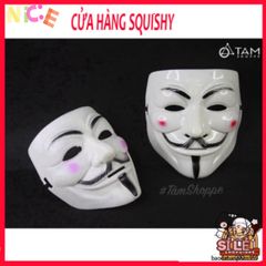 Mặt Nạ Hacker Nhựa Nhiều Màu Sắc Halloween - Phong Cách Vendetta Độc Đáo Dành Cho Bé và Người Lớn