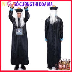 Bộ Trang Phục Halloween Hắc Bạch Vô Thường - Diêm Vương Cosplay Kinh Điển Dành Cho Người Lớn, Dọa Ma Hoàn Hảo