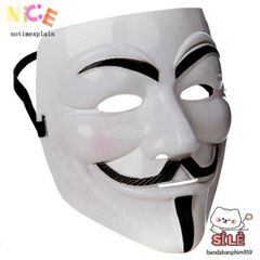 Mặt nạ Halloween V for Vendetta - Phụ Kiện Hóa Trang Kỳ Bí Cho Tiệc Tùng & Cosplay - Độc Đáo, Đáng Chú Ý