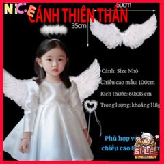 Đầm Hóa Trang Công Chúa Cánh Thiên Thần Lông Vũ Cho Bé - Quà Tặng Trung Thu, Halloween, Tiệc Sinh Nhật