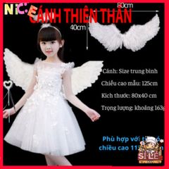 Đầm Hóa Trang Công Chúa Cánh Thiên Thần Lông Vũ Cho Bé - Quà Tặng Trung Thu, Halloween, Tiệc Sinh Nhật