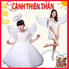 Đầm Hóa Trang Công Chúa Cánh Thiên Thần Lông Vũ Cho Bé - Quà Tặng Trung Thu, Halloween, Tiệc Sinh Nhật