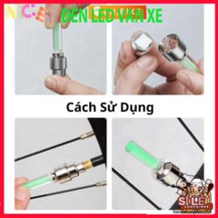 Đèn LED Gắn Van Bánh Xe Đạp - Neon Trang Trí An Toàn cho Xe Đạp, Xe Máy - Tự Động Bật Tắt, Nhiều Màu Sắc Sáng Bừng Phong Cách