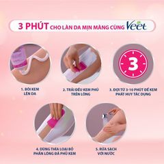 Kem Tẩy Lông Veet - Tẩy Lông Nhanh Nhẹ, Không Gây Đau, Dành Cho Da Nhạy Cảm, Làn Da Mịn Màng, Tiện Lợi Tại Nhà