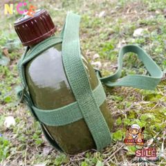 Bình Nước Nhôm Xanh Cổ Điển 1.2L - Bình Tông Đựng Rượu Cao Cấp, Độ Bền Cao, Tiện Dụng Cho Nam Giới
