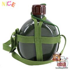 Bình Nước Nhôm Xanh Cổ Điển 1.2L - Bình Tông Đựng Rượu Cao Cấp, Độ Bền Cao, Tiện Dụng Cho Nam Giới