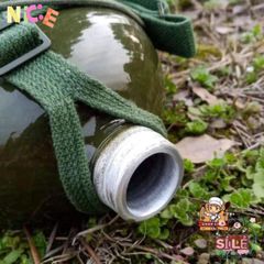 Bình Nước Nhôm Xanh Cổ Điển 1.2L - Bình Tông Đựng Rượu Cao Cấp, Độ Bền Cao, Tiện Dụng Cho Nam Giới