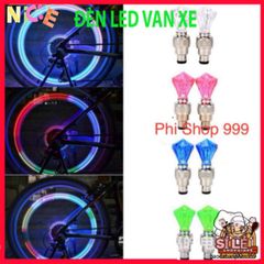 Đèn LED Thời Trang Gắn Van Xe Đạp và Xe Máy - Phát Sáng Độc Đáo Nắp Van Đổ Đồ Chơi Ô Tô, Xe Máy