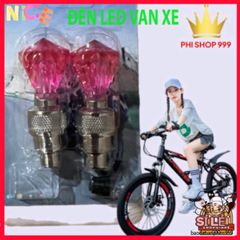 Đèn LED Thời Trang Gắn Van Xe Đạp và Xe Máy - Phát Sáng Độc Đáo Nắp Van Đổ Đồ Chơi Ô Tô, Xe Máy