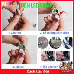 Đèn LED Chân Van Xe Đạp & Xe Máy - Phụ Kiện An Toàn Với Ánh Sáng Ấn Tượng 360 Độ, Chống Nước, Dễ Dàng Lắp Đặt