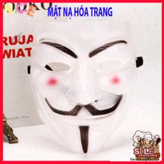 Mặt Nạ Hóa Trang Hacker Anonymous Đen, Trắng, Vàng, Bạc - Phụ Kiện Cosplay Halloween Độc Đáo, Thể Hiện Phong Cách Cá Nhân