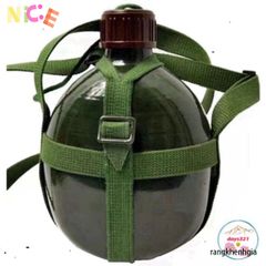 Bình Tông Nhôm Xanh Cổ Điển - Bi Động Du Lịch Hoài Cổ Cho Rượu và Nước - Phụ Kiện Chuyến Phượt Thú Vị