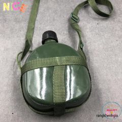 Bình Tông Nhôm Xanh Cổ Điển - Bi Động Du Lịch Hoài Cổ Cho Rượu và Nước - Phụ Kiện Chuyến Phượt Thú Vị