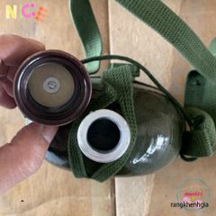 Bình Tông Nhôm Xanh Cổ Điển - Bi Động Du Lịch Hoài Cổ Cho Rượu và Nước - Phụ Kiện Chuyến Phượt Thú Vị