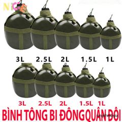 Bình Tông Bi Đông Nhôm Xanh Cổ Điển - Người Bạn Đồng Hành Lý Tưởng Cho Chuyến Phiêu Lưu Ngoài Trời, Dung Tích 1-3 Lít
