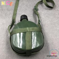 Bình Tông Bi Đông Nhôm Xanh Cổ Điển - Người Bạn Đồng Hành Lý Tưởng Cho Chuyến Phiêu Lưu Ngoài Trời, Dung Tích 1-3 Lít