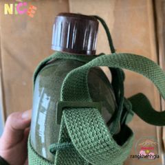 Bình Tông Bi Đông Nhôm Xanh Cổ Điển - Người Bạn Đồng Hành Lý Tưởng Cho Chuyến Phiêu Lưu Ngoài Trời, Dung Tích 1-3 Lít
