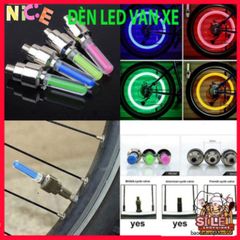 Bộ 2 Đèn LED Gắn Van Bánh Xe Đạp, Xe Máy, Ô Tô - Đèn Chiếu Sáng Màu Sắc Tùy Chọn, Tăng Cường An Toàn Ban Đêm