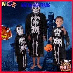 Mặt Nạ Kinh Dị Halloween Tóc Dài Hình Chữ V - Momo Hacker, Đồ Trang Trí Cosplay Đi Tiệc Ma Mị, Chất Liệu ABS Bền Bỉ