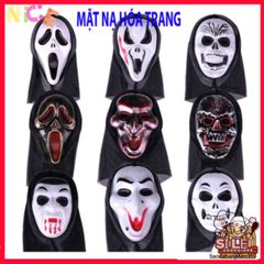 Mặt Nạ Kinh Dị Halloween Tóc Dài Hình Chữ V - Momo Hacker, Đồ Trang Trí Cosplay Đi Tiệc Ma Mị, Chất Liệu ABS Bền Bỉ