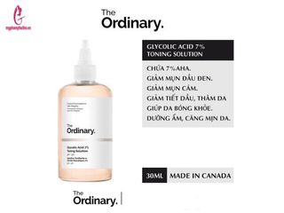 Nước Cân Bằng The Ordinary Glycolic Acid - Chăm Sóc Da Mặt Tươi Sáng, Giúp Làm Sạch Lỗ Chân Lông, Da Mềm Mại Hơn