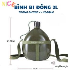 Bình Nước Nhôm Xanh Cổ Điển - Phụ Kiện Dã Ngoại Siêu Nhẹ, Thiết Kế Tiện Lợi, Đựng Nước Lạnh, Leo Núi, Cắm Trại, Phượt