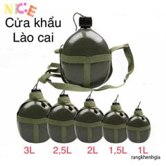 Bình Nhôm 3 Lít Bi Đông Cổ Điển - Bình Nước Du Lịch Nhẹ, Chống Rỉ Sét, An Toàn và Tiện Lợi cho Mọi Hoạt Động Ngoài Trời