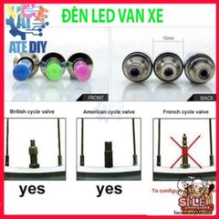 Đèn LED Neon Gắn Nắp Van Bánh Xe Đạp/Xe Máy - Cảm Biến Chuyển Động Tăng Cường An Toàn và Phong Cách Khi Di Chuyển