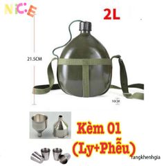 Bình Nhôm 3L Cao Cấp - Bình Đựng Nước Du Lịch Vững Chắc với Dây Đeo và Phễu Tiện Dụng - Bạn Đồng Hành Hoàn Hảo Cho Mọi Chuyến Đi
