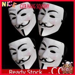Mặt Nạ V for Vendetta - Phụ Kiện Halloween Độc Đáo Cho Tiệc Hóa Trang và Cosplay, Nâng Tâm Trạng Lễ Hội
