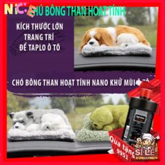 Chó Bông Khử Mùi Than Hoạt Tính Nano - Phụ Kiện Trang Trí Xe Ô Tô 24x18x9cm - Giải Pháp Khử Độc Không Khí Hữu Ích