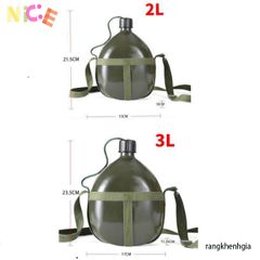 Bình Nhôm 2L Kiểu Bi Đông - Đồ Uống An Toàn, Phù Hợp Cho Du Lịch, Dã Ngoại Và Leo Núi