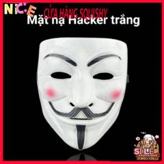 Mặt Nạ Hacker Anonymous Trắng - Phụ Kiện Thời Trang Cosplay Độc Đáo, Biểu Tượng Sức Mạnh Công Nghệ