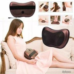 Gối Massage Hồng Ngoại Cao Cấp 8 Bi - Chức Năng Sưởi Nóng, Giảm Đau Cơ, Thoải Mái Khi Lái Xe, Thư Giãn Toàn Thân